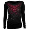 Spiral - BLOOD ROSE Longsleeve top - Black/Red Product image